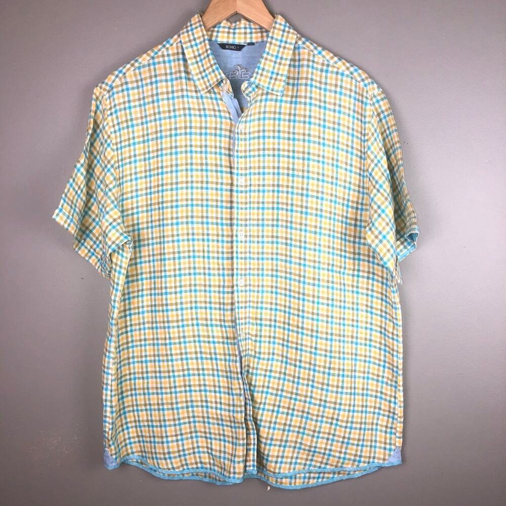 Bohio men’s linen dress shirt L